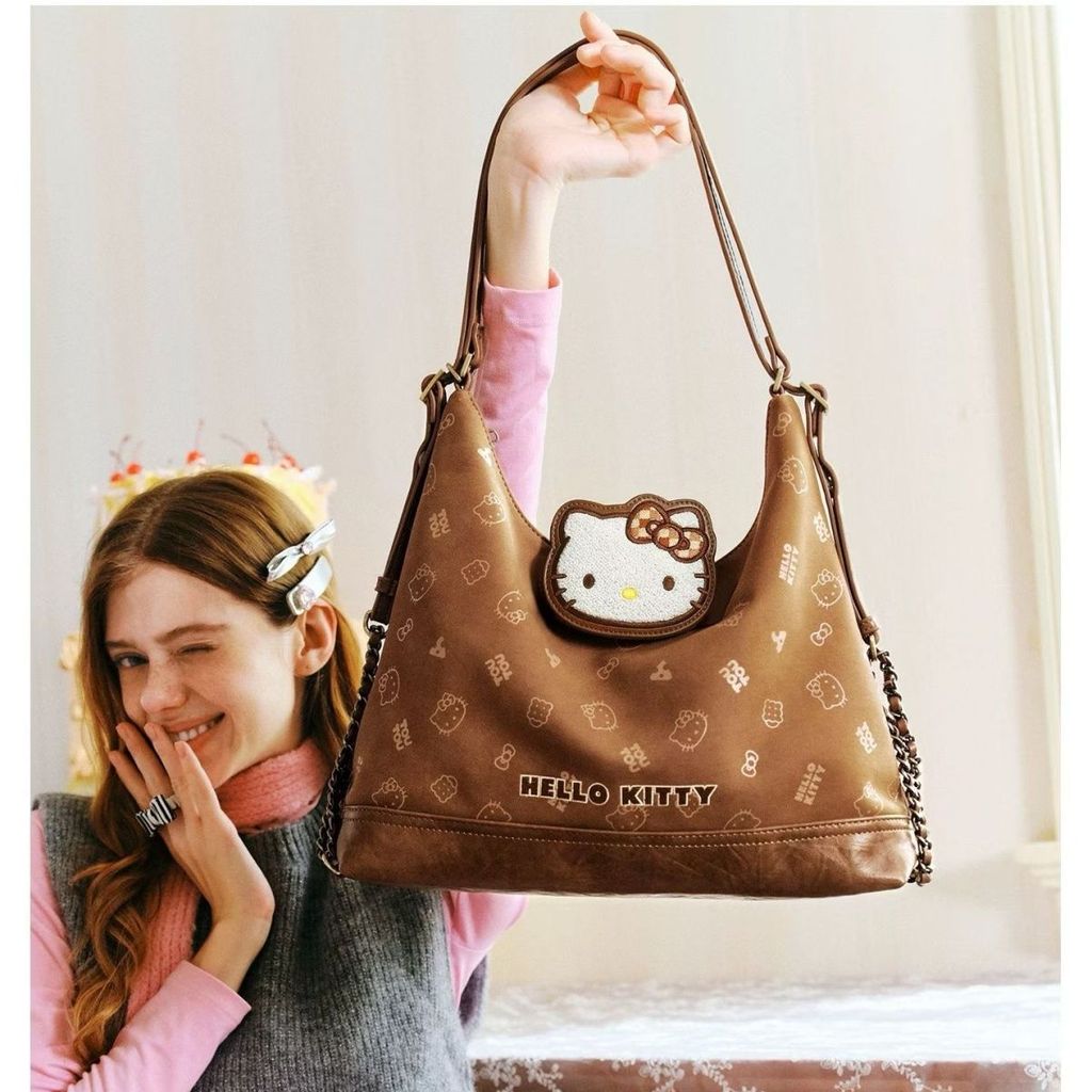 ทูทู ฮอลโล กิท สีน้ำตาล ถุงเป้สะพาย-crossbody สำหรับฤดูใบไม้ร่วงและหนาว