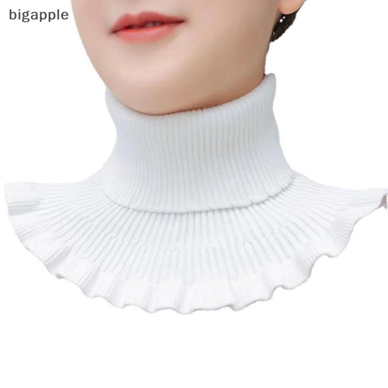 บิ๊กแอปเปิ้ล ถักปกปลอมคอเต่าที่ถอดออกได้คอผ้าพันคอ กันลม ปลอกคอปลอม RDG