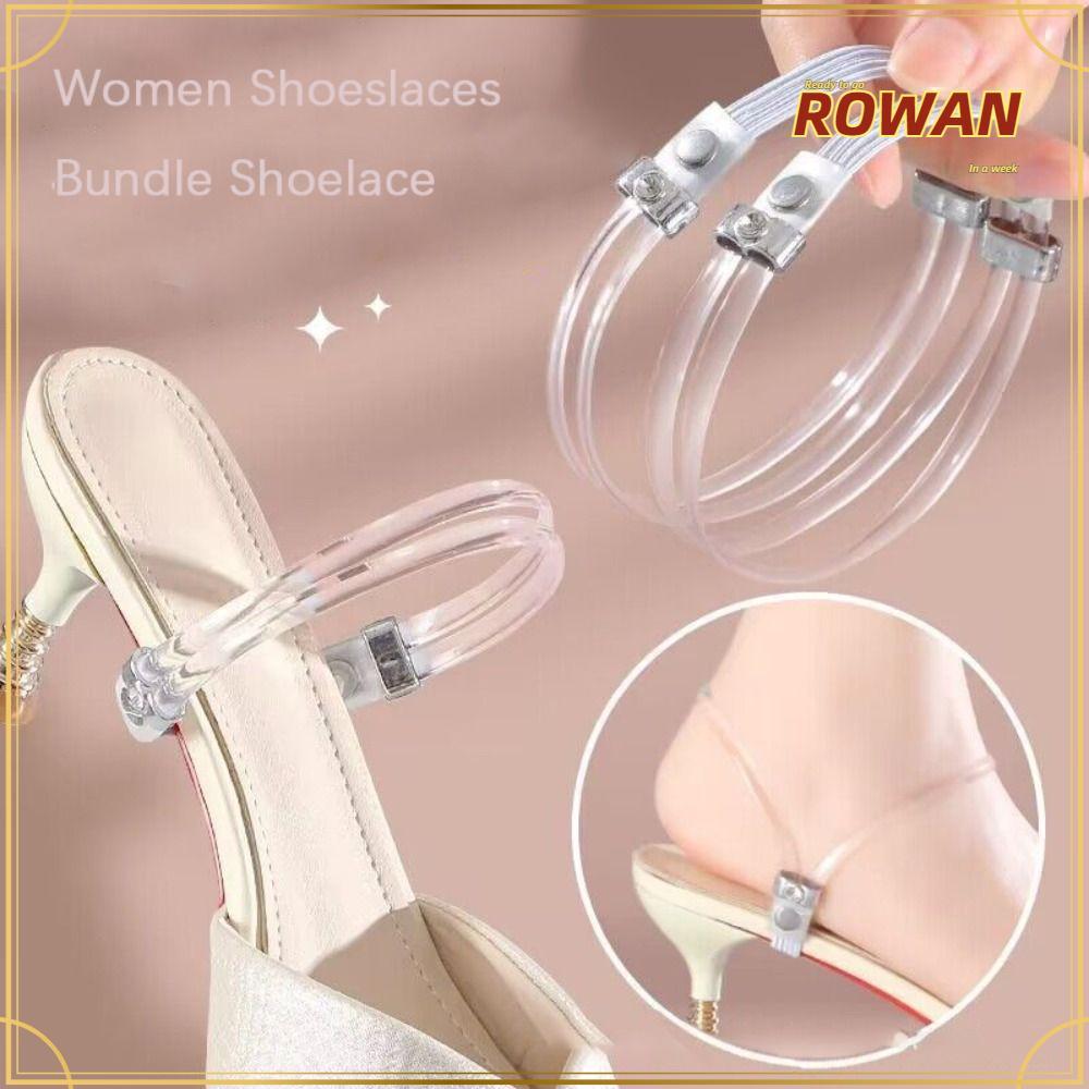 ROWANTH ผู้หญิง Shoeslaces, รองเท้าตกแต่ง Tie สายรัด Band Bundle เชือกผูกรองเท้า, แฟชั่นปรับข้อเท้า Holding ยืดหยุ่น Lazy Shoelaces ผู้หญิง