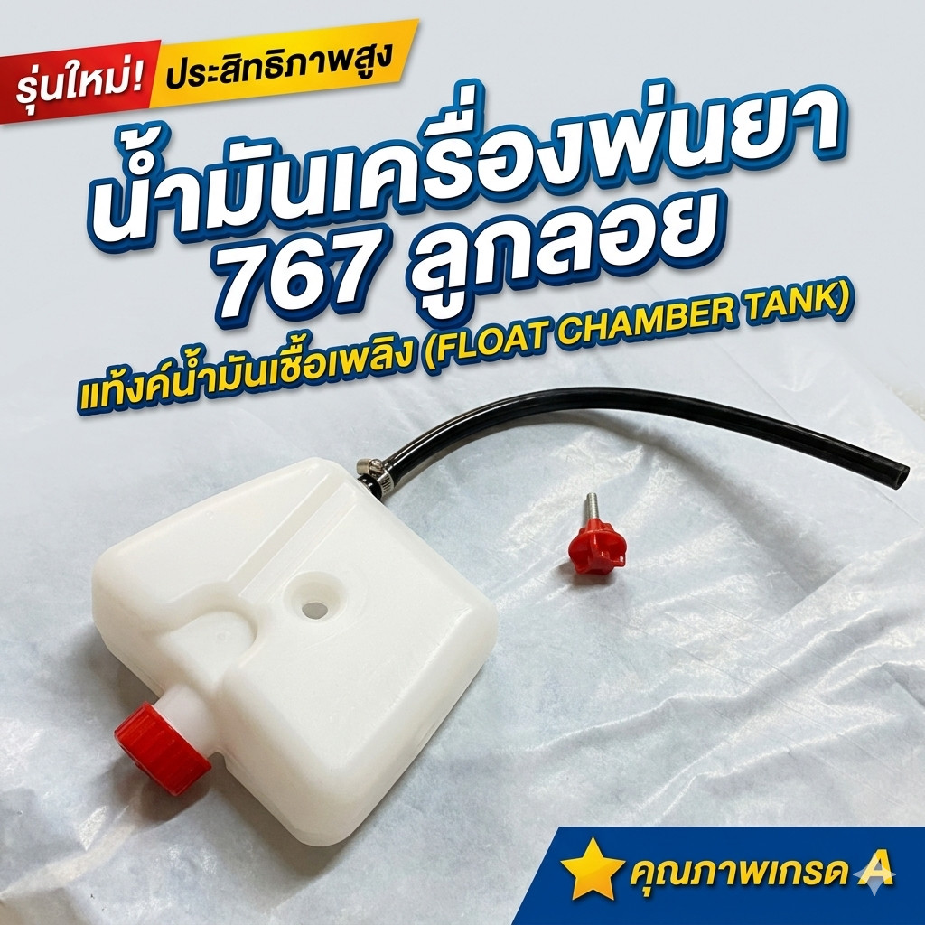 ถังน้ำมัน 767 ลูกลอย ถังน้ำมันเครื่องพ่นยา รุ่นคาร์บูลูกลอย