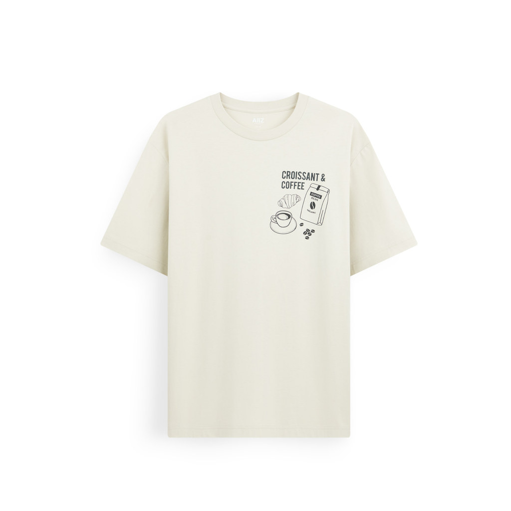 AIIZ (เอ ทู แซด) - AIIZ เสื้อยืดคอกลมผู้ชาย ลายกราฟิก AIIZ Men's Graphic T-Shirt