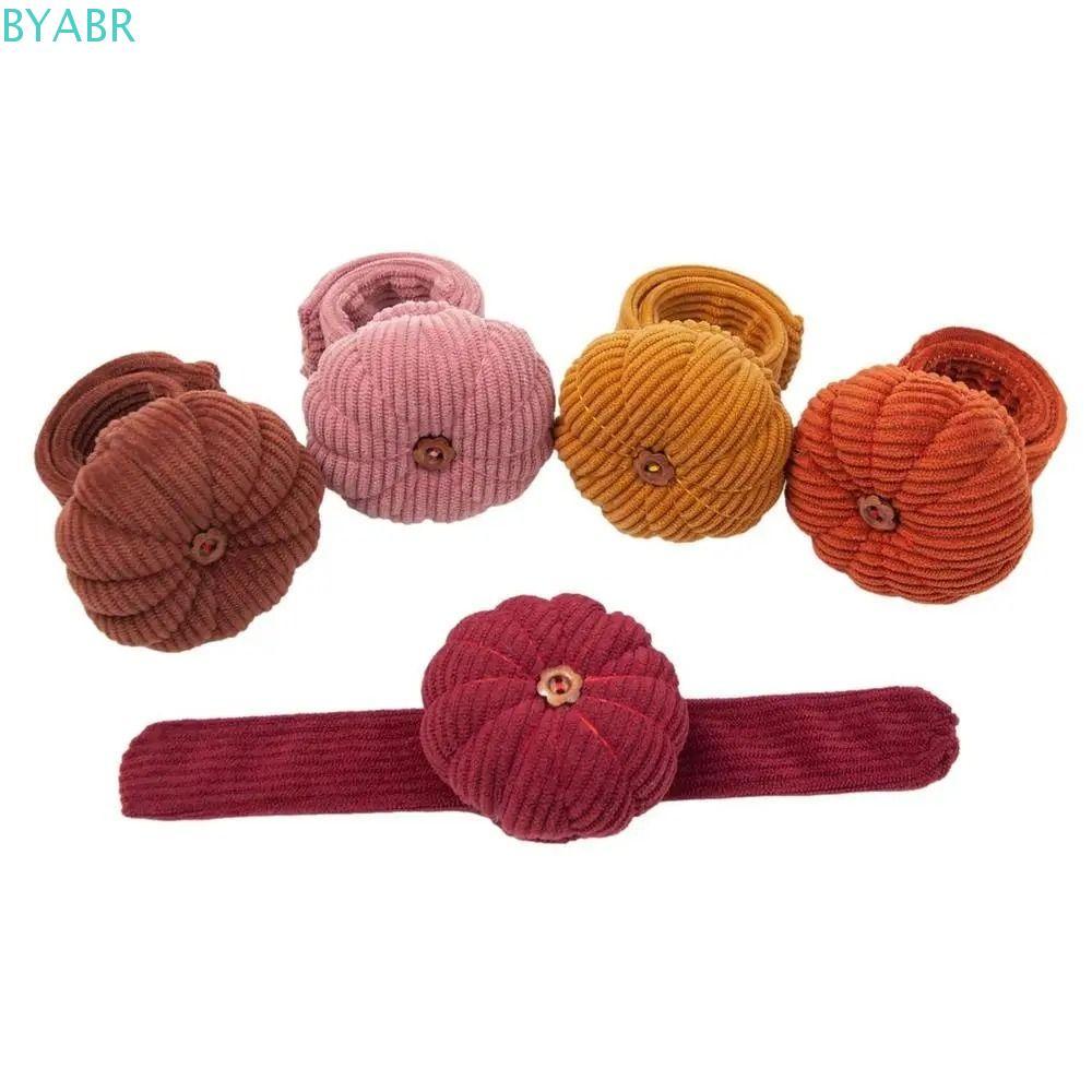 BYABR ข้อมือ Pin Cushion ผู้ถือเข็มจักรเย็บผ้า ฟักทองยืดหยุ่น เข็มเข็มหมอนเย็บปักถักร้อย