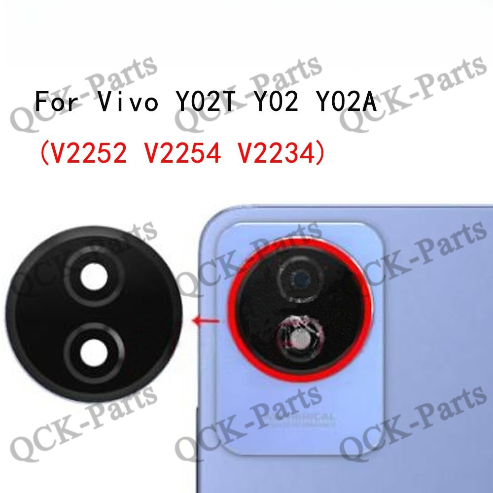 เลนส์กล้องด้านหลังสําหรับ Vivo Y02T Y02 Y02A V2252 V2254 V2234