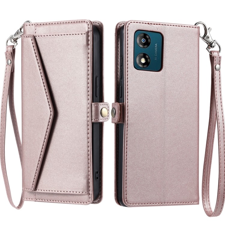 พร้อมส่ง กระเป๋าสตางค์ Multi-card Slot หนังเคสโทรศัพท์พร้อมเชือกเส้นเล็กสําหรับ Motorola Moto G06 4G