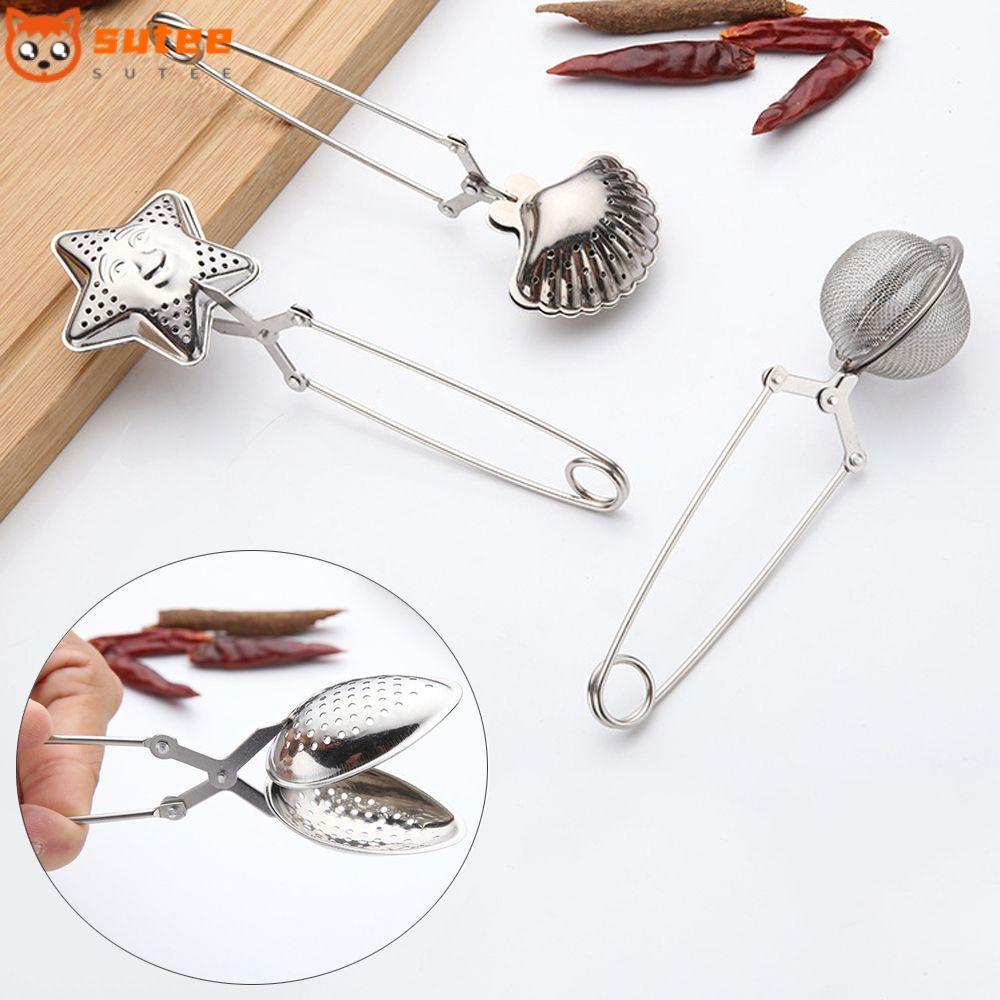 SUTEE ที่กรองชากาน้ําชา Gadgets ตลกกรองแน่นถุงชา Diffuser Reusable Tea Infuser