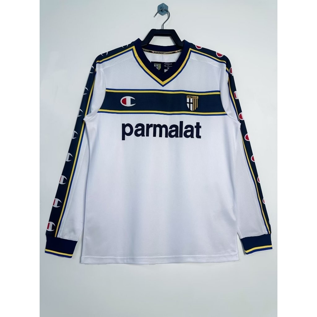 S-XXL PAR 02-03 Parma Away เสื้อฟุตบอลแขนยาวย้อนยุคฟุตบอล NAKATA ADRIANO