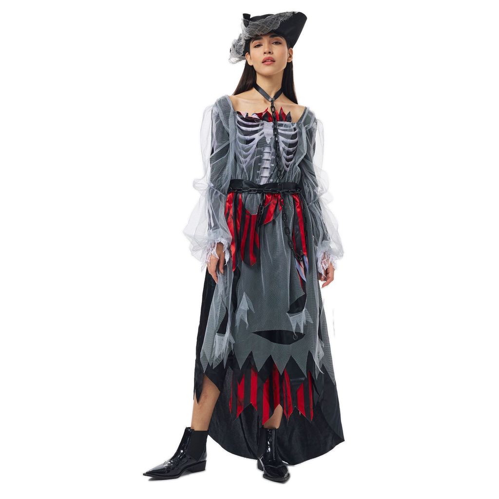 โกดังฮาโลวีน ZOMBIE หญิงโจรสลัด ZOMBIE กระโปรง Demon Sailor Masquerade แสดงเครื่องแต่งกาย ZOMBIE