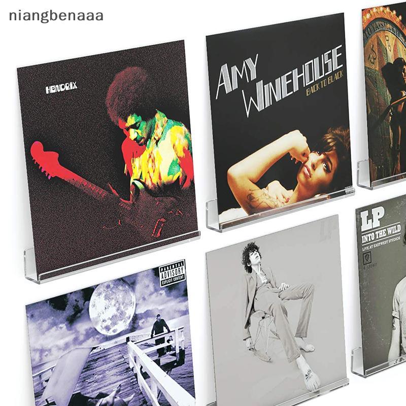 (niangbenaaa) ชั้นวางบันทึกไวนิลใสติดผนังผู้ถือผนังอัลบั้มอะคริลิคผู้ถือบันทึกจอแสดงผลทุกวัน LP สําหรับตกแต่งบ้านใหม่