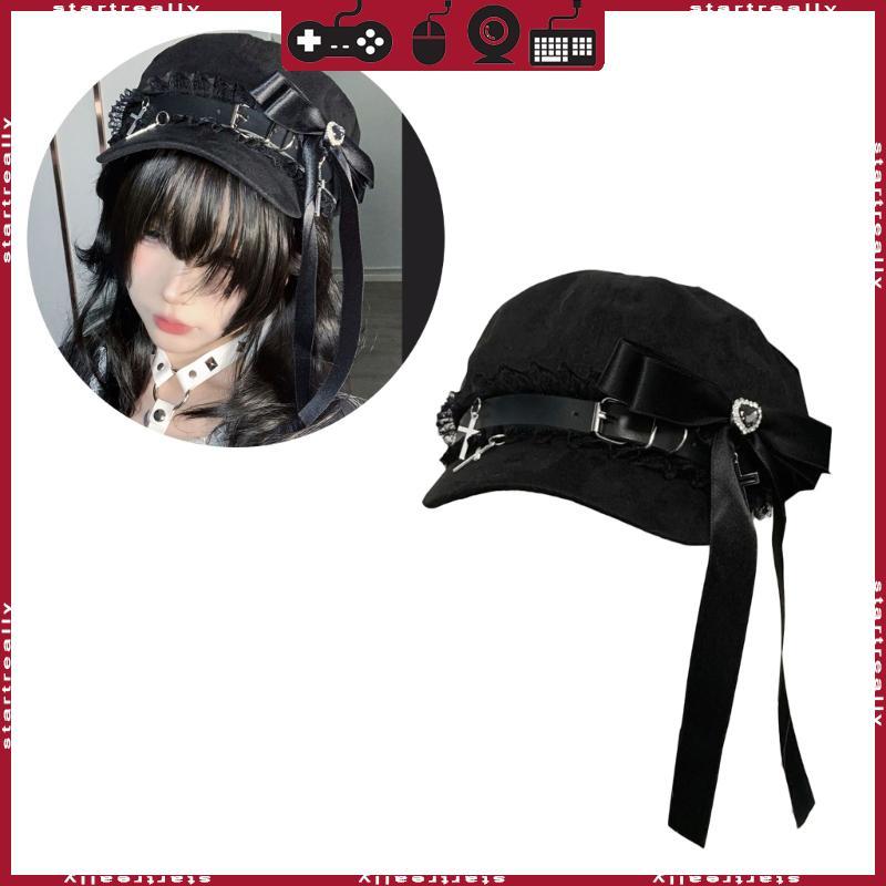 ST ฤดูร้อน Sunproof Beret หมวกผู้หญิง Commutes จิตรกรหมวก Camping ถ่ายภาพเบสบอลหมวก Bowknot สําหรับแฟน