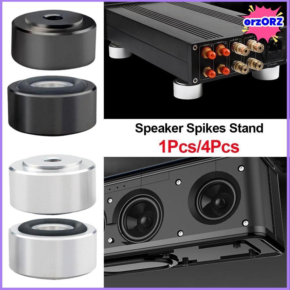 ORZORZ แผ่นรองขาตั้งลำโพง HIFI อลูมิเนียมอัลลอยด์แยกสั้นสะเทือน S/M/L 1/4 ชิ้น สำหรับลำโพง CD Amplifier ทนทาน