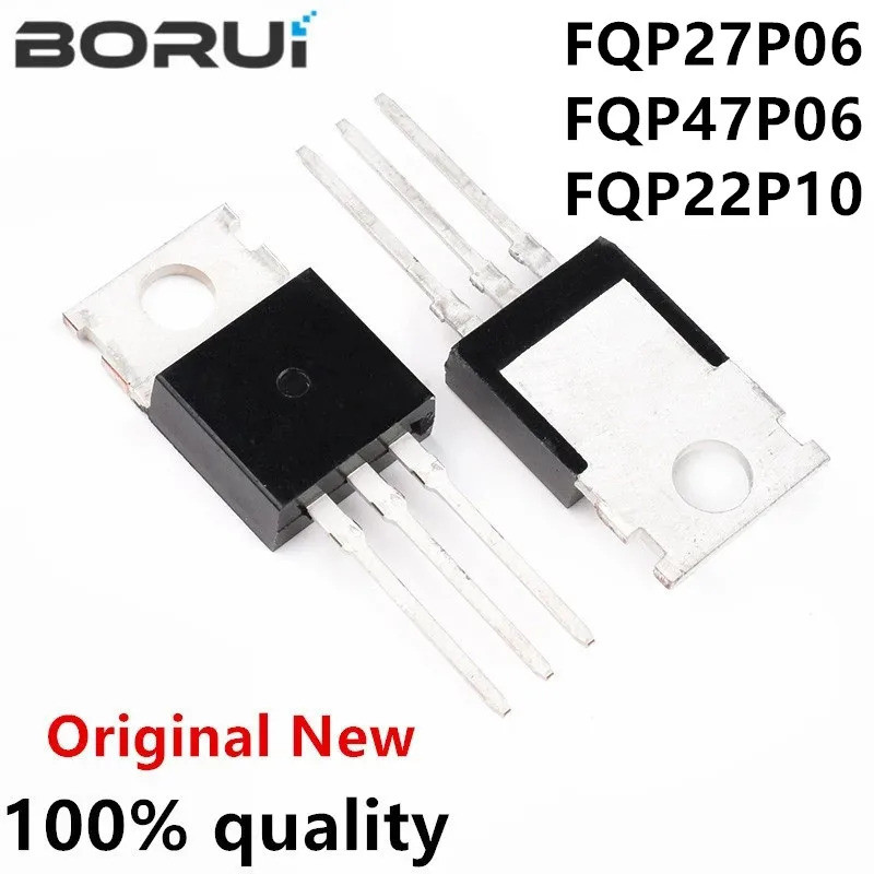 10pcs FQP27P06 TO220 27P06 TO-220 60V 27A FQP47P06 47P06 FQP22P10 22P10 ชิปในสต็อก 92KN
