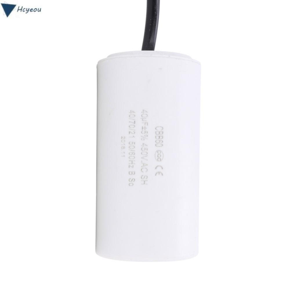 HCYEOU CBB60 Capacitor, 450V 40uf Motor Running Capacitor, Stable Performance Mini Size Appliance Ca