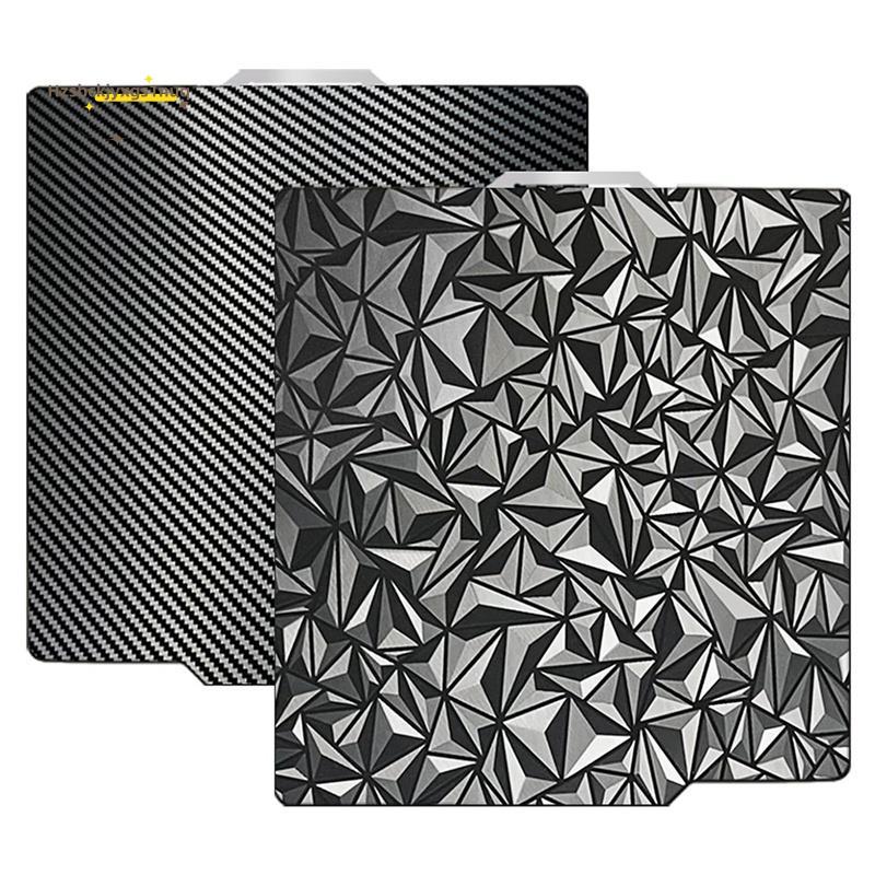 Hzsbckjyxgs1uq3D เครื่องพิมพ์ PEO PET Build Plate สําหรับ -Lab X1/X1C/X1E/P1P/P/P1S/A1 3D เครื่องพิมพ์, PEOx257 มม.พื้นผิวคาร์บอนไฟเบอร์ PET