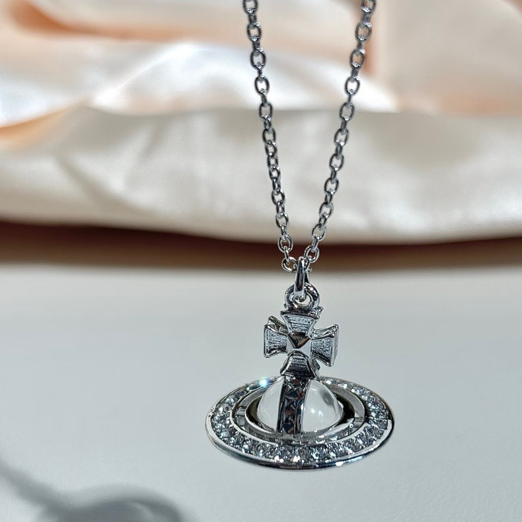 [V + W] สร้อยคอดาวเสาร์ 45 มม. ผู้ชายและผู้หญิง-512084