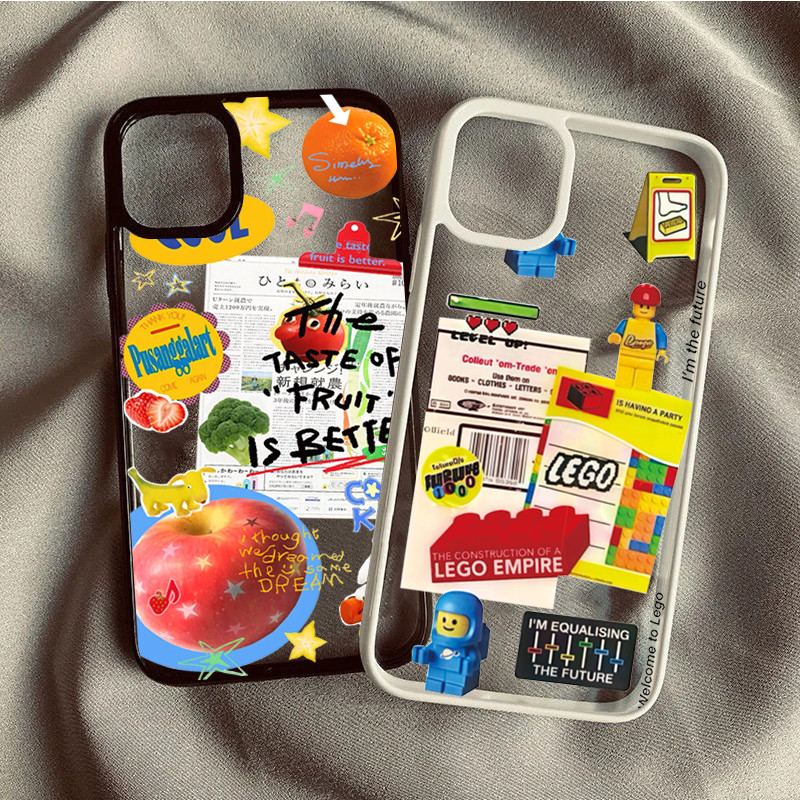 SAMSUNG ปลอกสําหรับSamsung S24 S23 FE S25 S24 Ultra S23 S22 S21 Plus S20 S21 FEการ์ตูนป้ายใสกันกระแทกอะคริลิคฝาครอบ