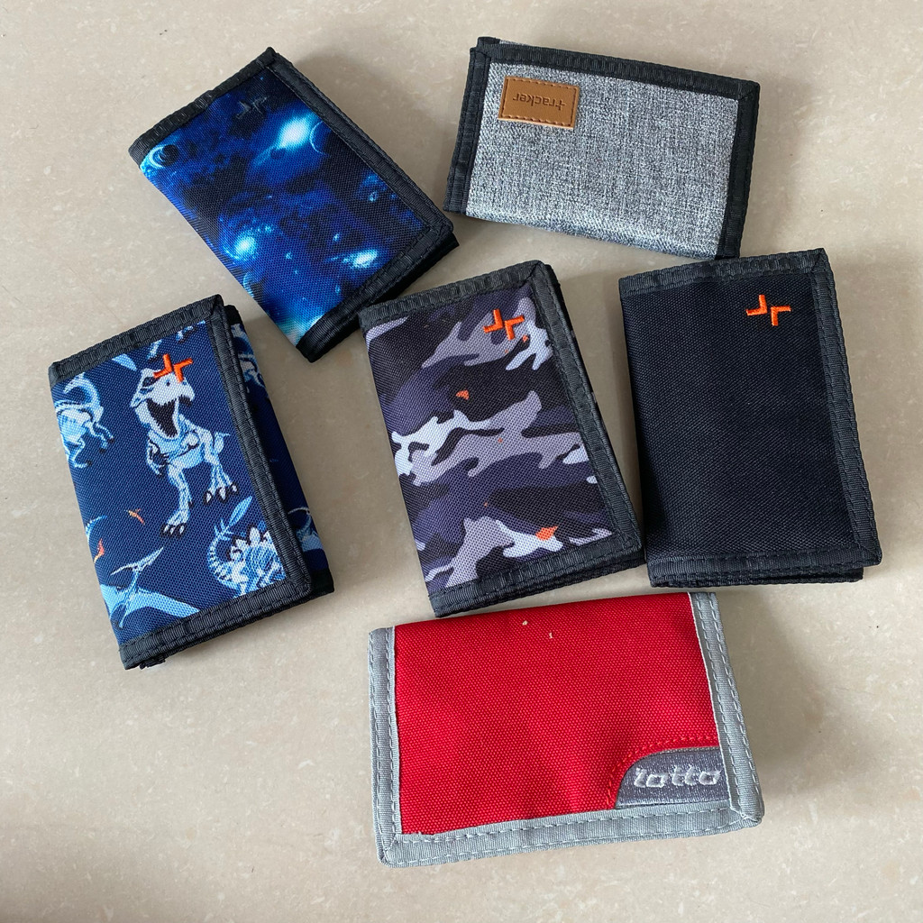 Simple Canvas Wallet Youth Student Wallet Men Women Tri-fold Wallet Practical Canvas Black Wallet