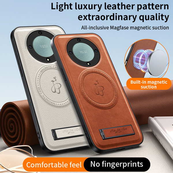 เคส honor x7c เคส honor x6b เหมาะสําหรับ Glory 400 หนังเคสโทรศัพท์แม่เหล็ก magic7 หนัง 200 วงเล็บ X9