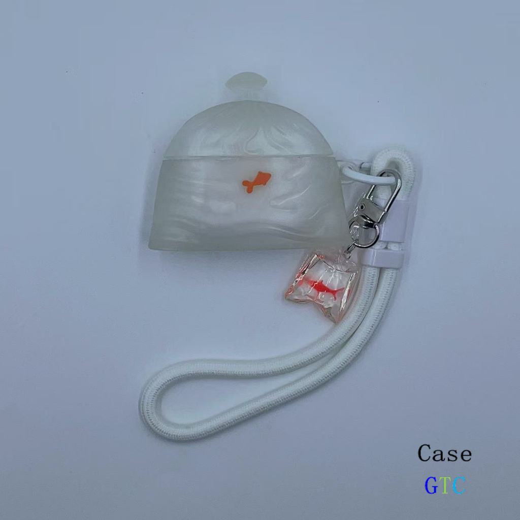 GTC สําหรับ GOOJODOQ J201 J206 J228 J229 หูฟัง & Lanyard Creative fish-เก็บกระเป๋ารูปแบบ