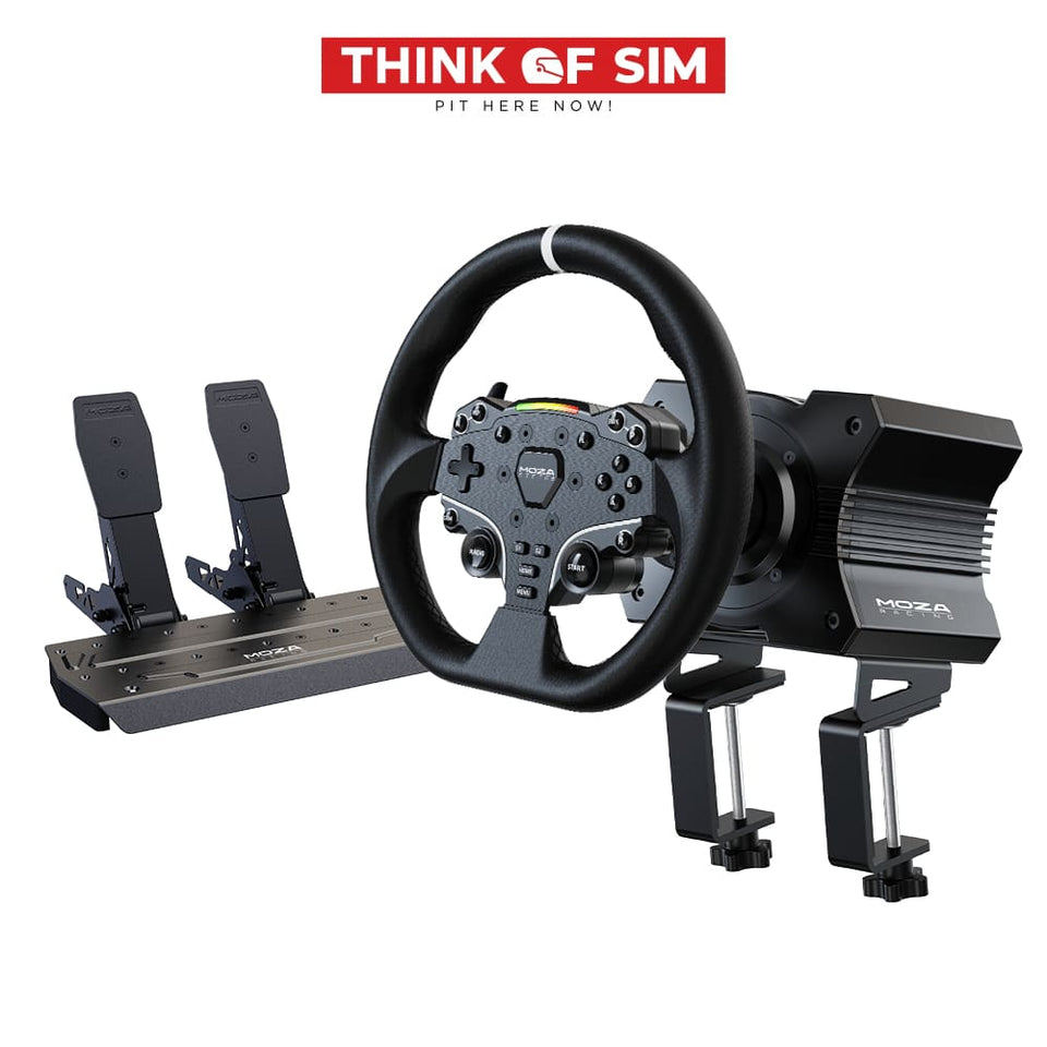 MOZA R5 DD Set | 5.5 Nm Force Feedback | สำหรับ Sim Racing PC | Wheelbase+พวงมาลัย+แป้นเหยียบ 2 Pedals ประกัน(ประกันศูนย