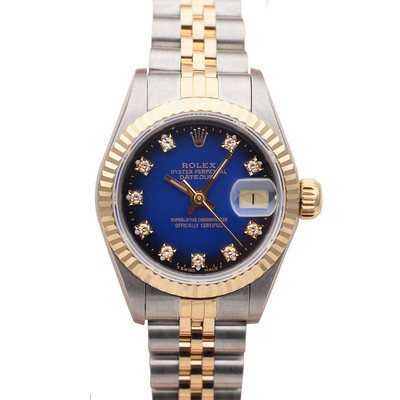 Rolex Rolex นาฬิกาผู้หญิงประเภทไดอารี่ด้านหลังเพชรนาฬิกากลไกอัตโนมัติผู้หญิง 69173