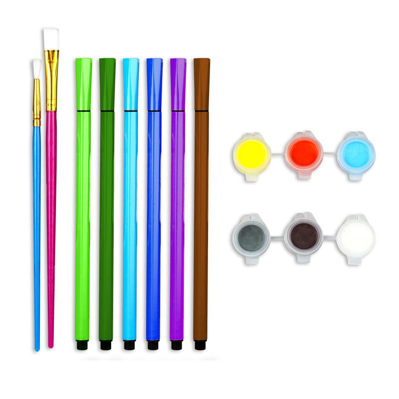 ME.STYLE ชุดระบายสีผ้าใบ ลายหุ่นยนต์ ยานพาหนะ รุ่น FKCV-05 (16 ชิ้น/ชุด) - รูปที่ 2