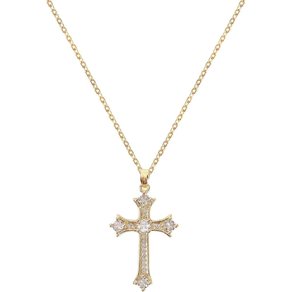 ข้ามจี้สร้อยคอสําหรับผู้หญิงเครื่องประดับทองข้ามสร้อยคอผู้หญิงสร้อยคอข้าม Minimalist เครื่องประดับอิ