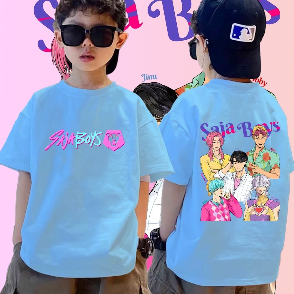 Colorful New Unisex Children's Tops Children's T-shirts Only Boys Kpop Demon Hunters Local Stock  CO