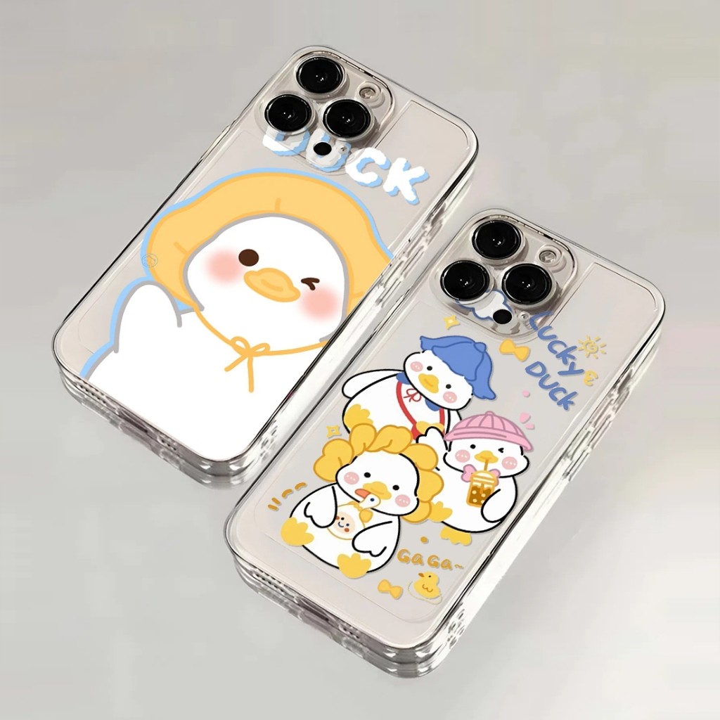 HP ต่อเนื่อง Softcase สําหรับ Oppo Reno 2f 3 4 4f 5 5f 6 7 8 8z 8t 10 11 11f 12 12f 13 13f 14 เป็ดน่