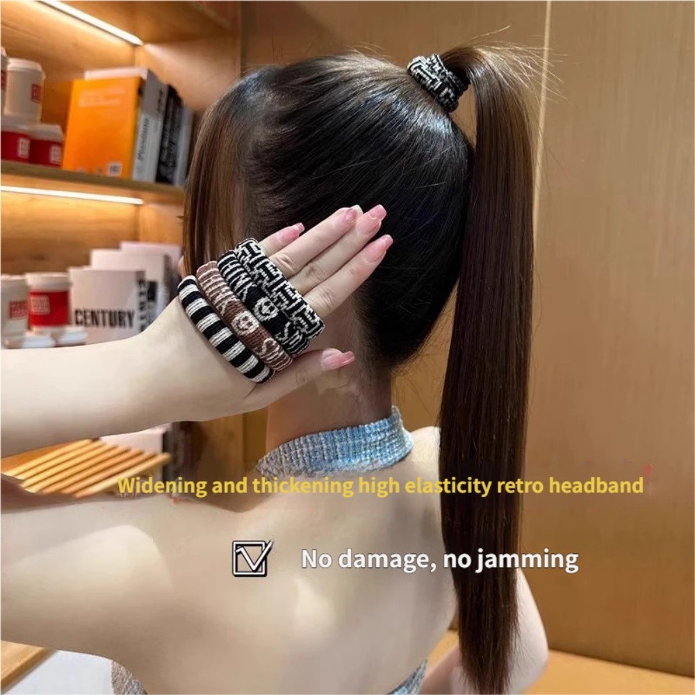 ยางรัดผมยืดหยุ่นสูง สไตล์คลาสสิก เพื่อผมหางม้า และทรงผมต่างๆ