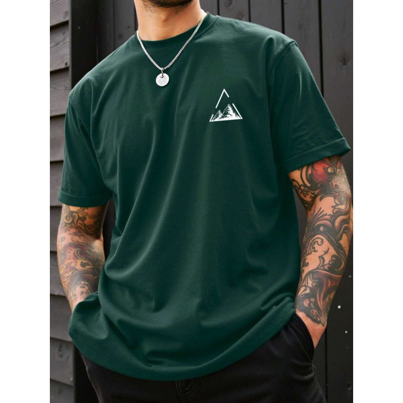 2026棉休闲印花Manfinity Homme Plus Size Mens Casual MountainCOD 7JNR