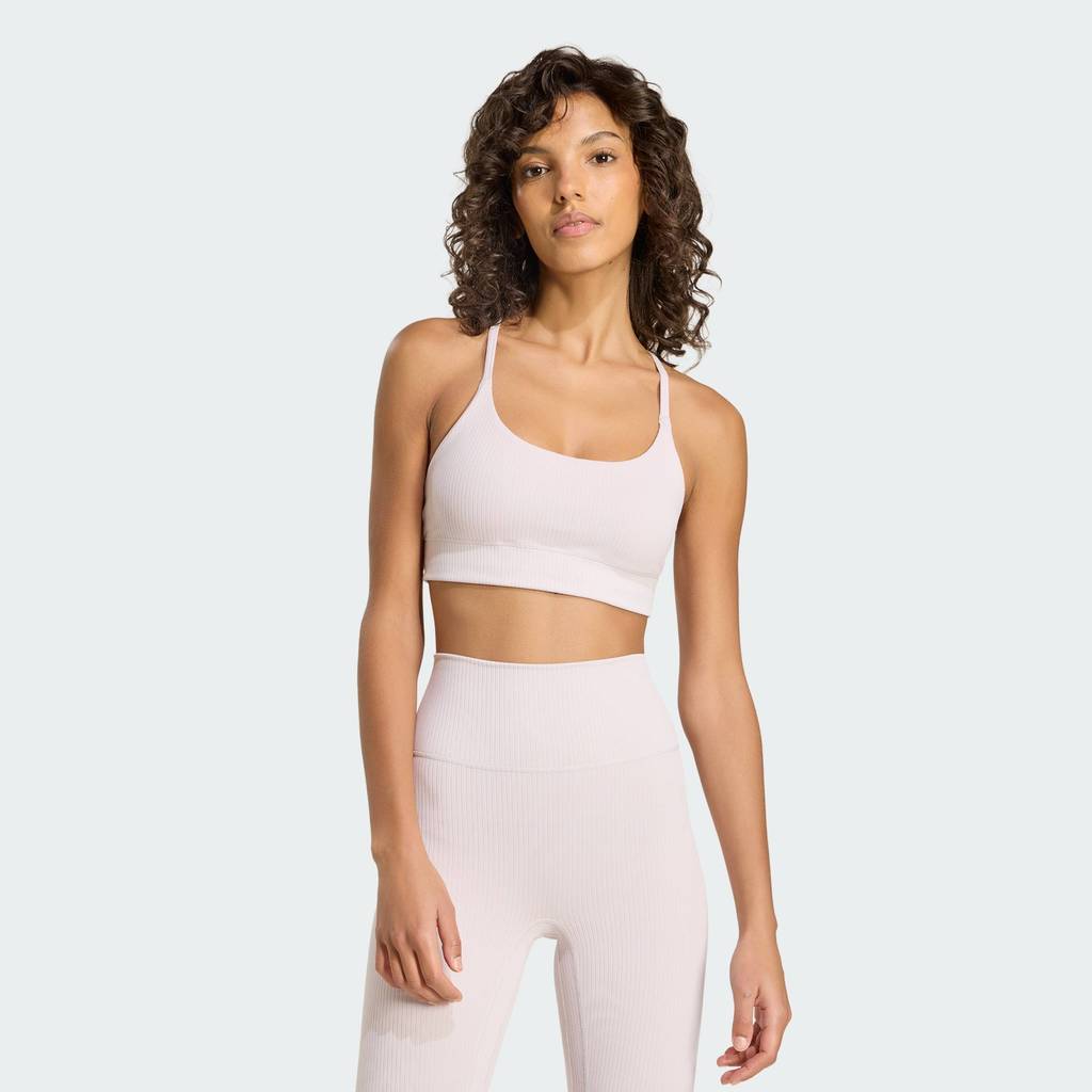 adidas Gym & Training & Yoga adidas All Me Light Support Rib Bra Long Line Bra Women Purple JZ4960