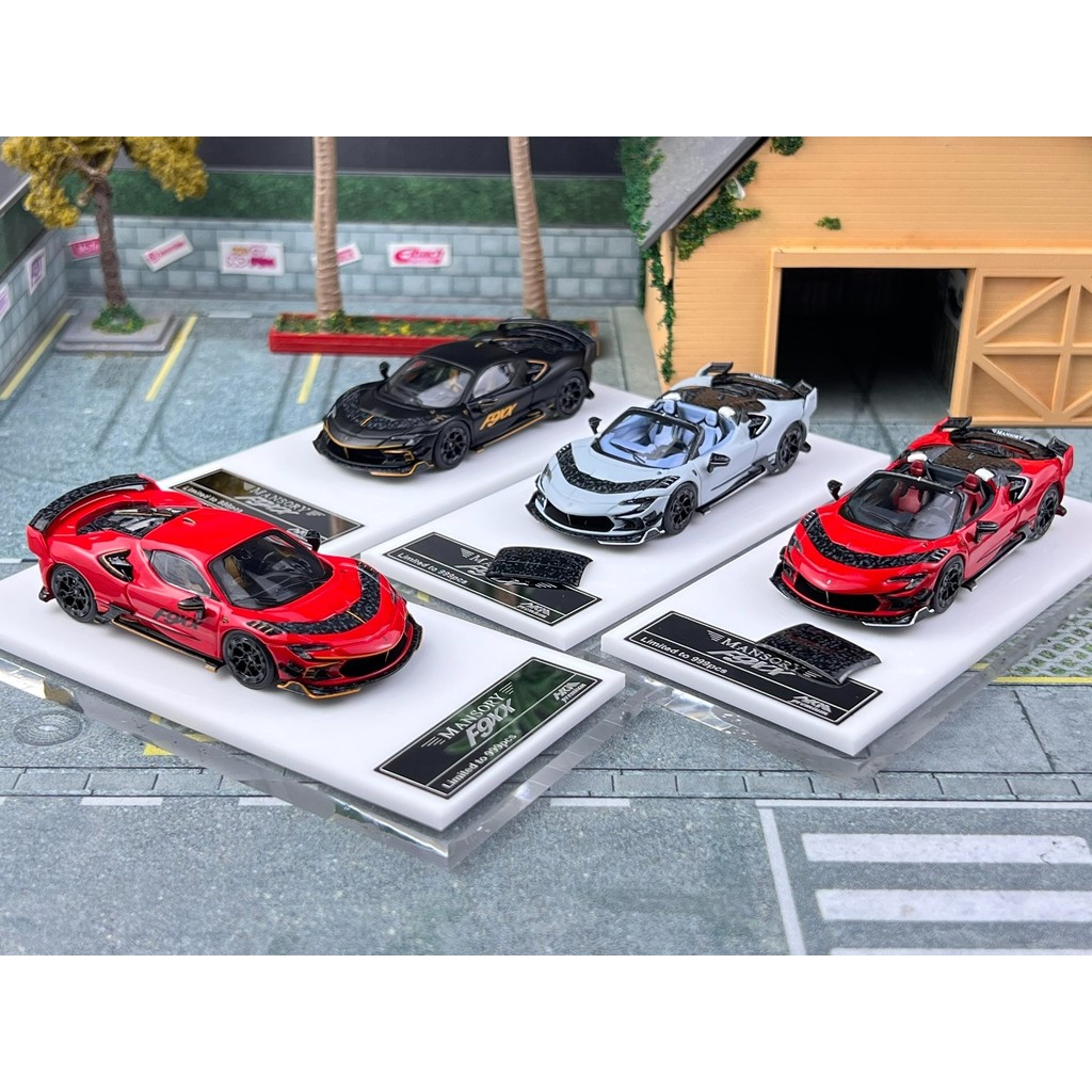 คลังสินค้าพร้อม HKM 1: 64 Ferrari SF90 F9XX Mansory Mansory Modified Alloy Car Model