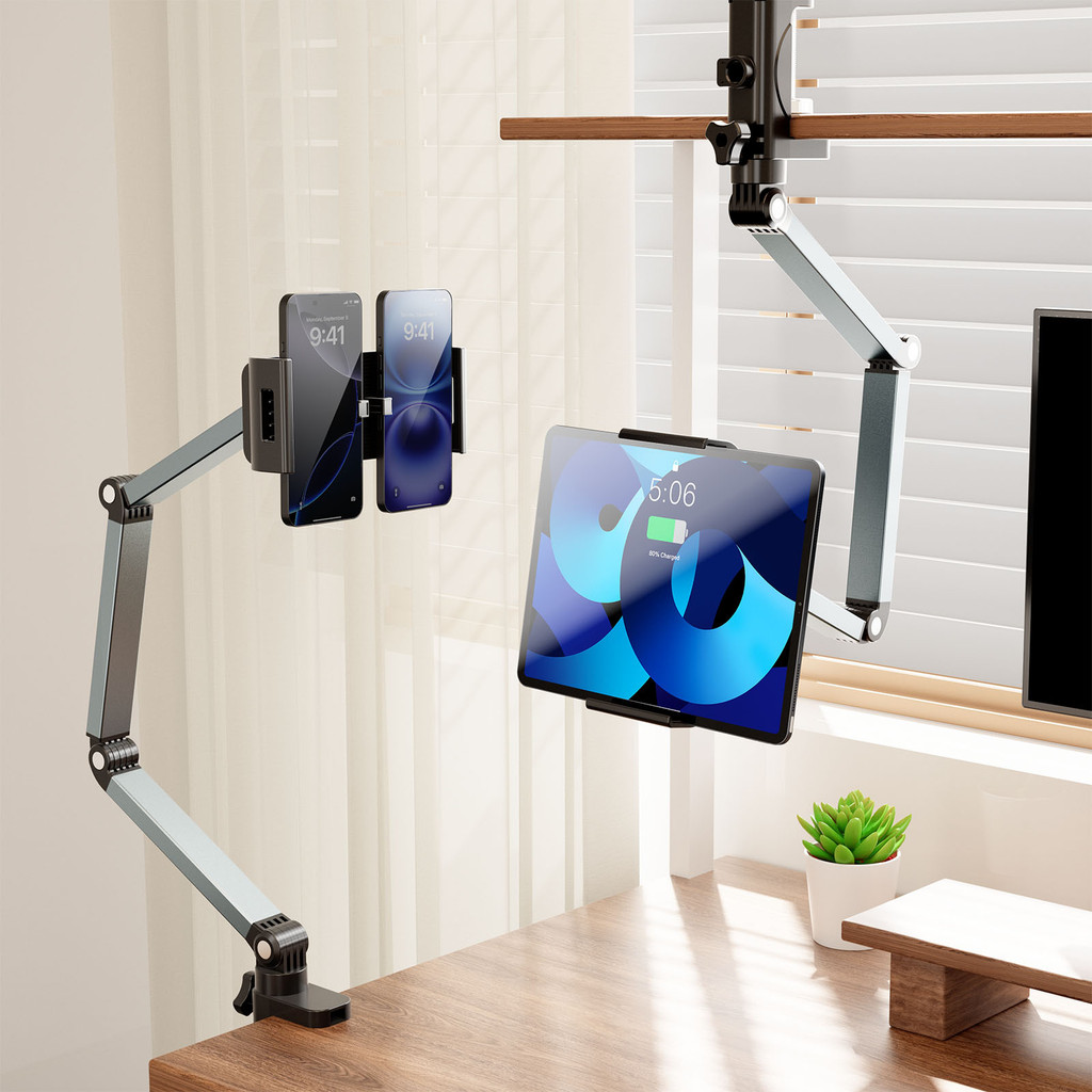 Desktop Live Lazy Phone ขาตั้งแท็บเล็ตคอมพิวเตอร์เหมาะสําหรับ ipad Mechanical Arm Cantilever Support