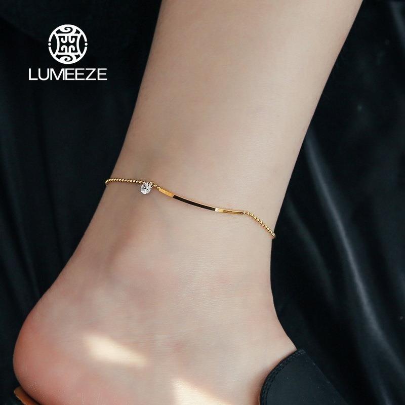 LUMEZE 316L สแตนเลสหัวใจ Electrocardiogram สร้อยข้อเท้าสําหรับผู้หญิงและสาวไม่ซีดจางขาโซ่อินเทรนด์ Party เครื่องประดับของขวัญ 251215# ราคา ถูกที่สุด ดีลบีเคเค แกลเลอรีภาพที่ 3
