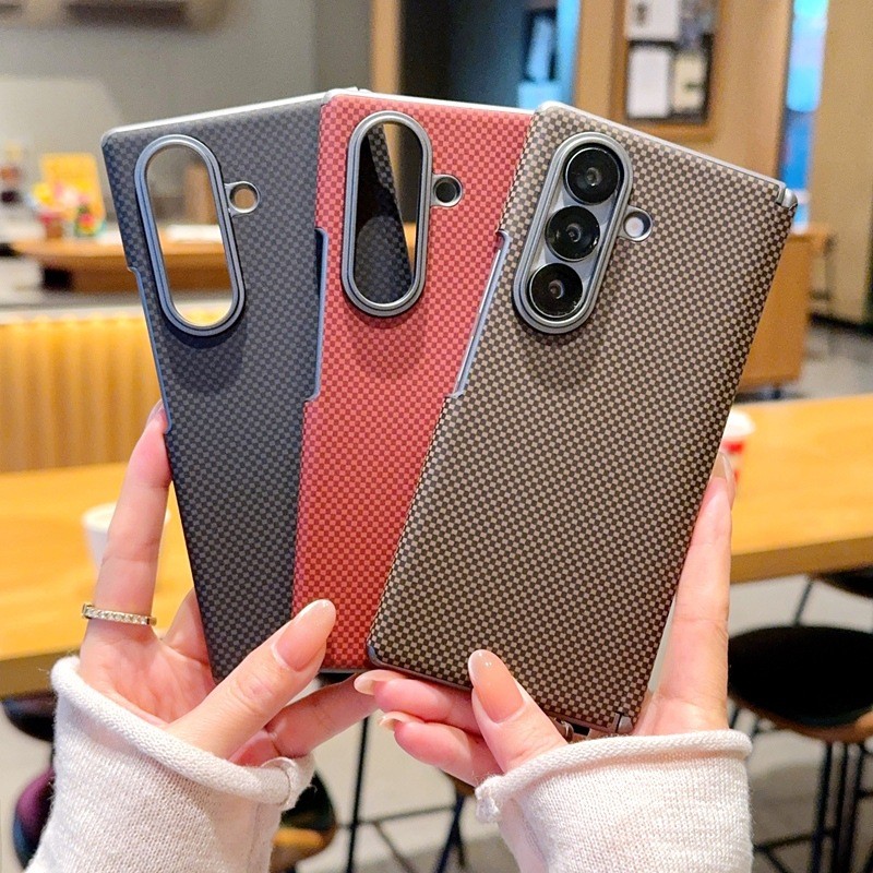 เคสโทรศัพท์แบบพับได้สําหรับ Samsung zfold7 Dual Central Axis รวมทุกอย่างธรรมดาหนัง Hard เคสป้องกันสํ