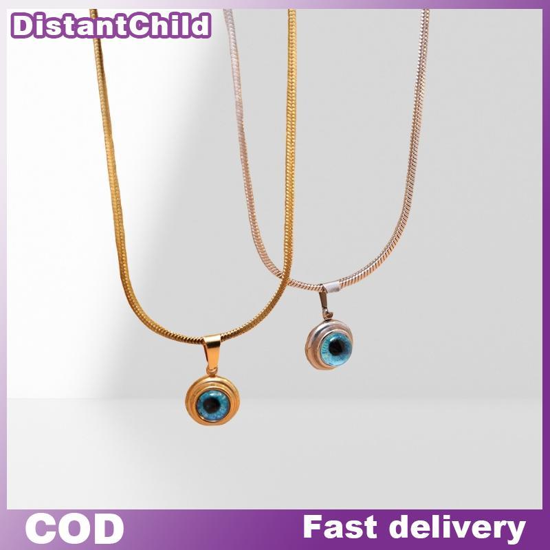 DSTH Angel Eyes Clavicle Chain Evil Eye สร้อยคอสําหรับผู้ชายผู้หญิง Evil Eye Choker แฟชั่นเครื่องประ