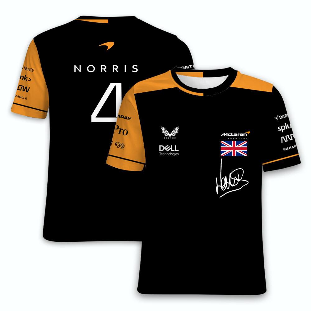 👕✨New F1 McLaren T-Shirts Formula One Team Lando Norris Racing Car 3D Print Men Women Fashion O-Neck