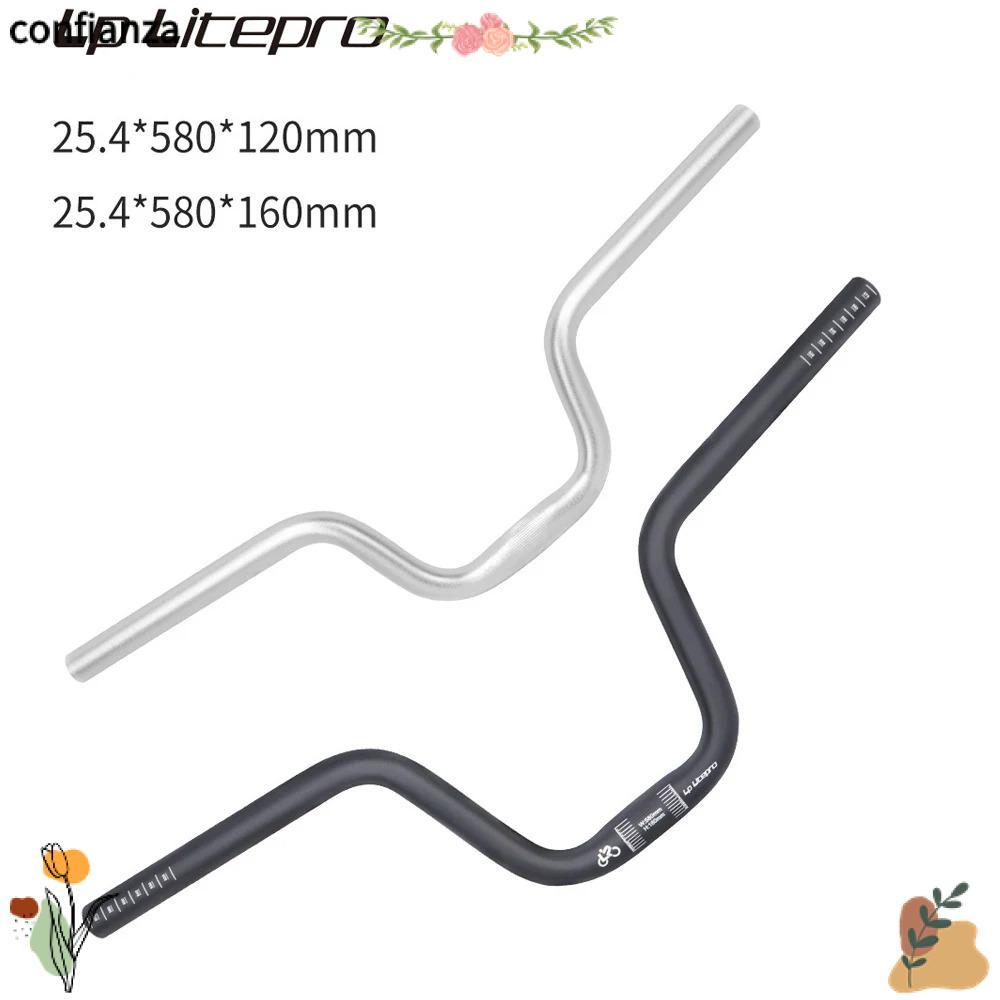 แฮนด์จักรยาน CONFIANZA อลูมิเนียมอัลลอยด์ 25.4x580 มม. Riser Handlebar U-รูป เพิ่มความสูง ทนทาน สําหรับจักรยานพับ Brompton