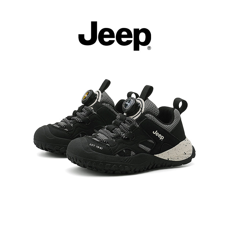 JEEP รองเท้ากีฬาสไตล์ใหม่เด็กตาข่ายระบายอากาศนุ่มSoled Anti-Slip Boys Girls รองเท้าวิ่ง