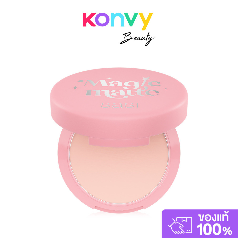 SASI Magic Matte Foundation Powder 6g #10 Pearl ศศิ แป้งพัฟผสมรองพื้น.