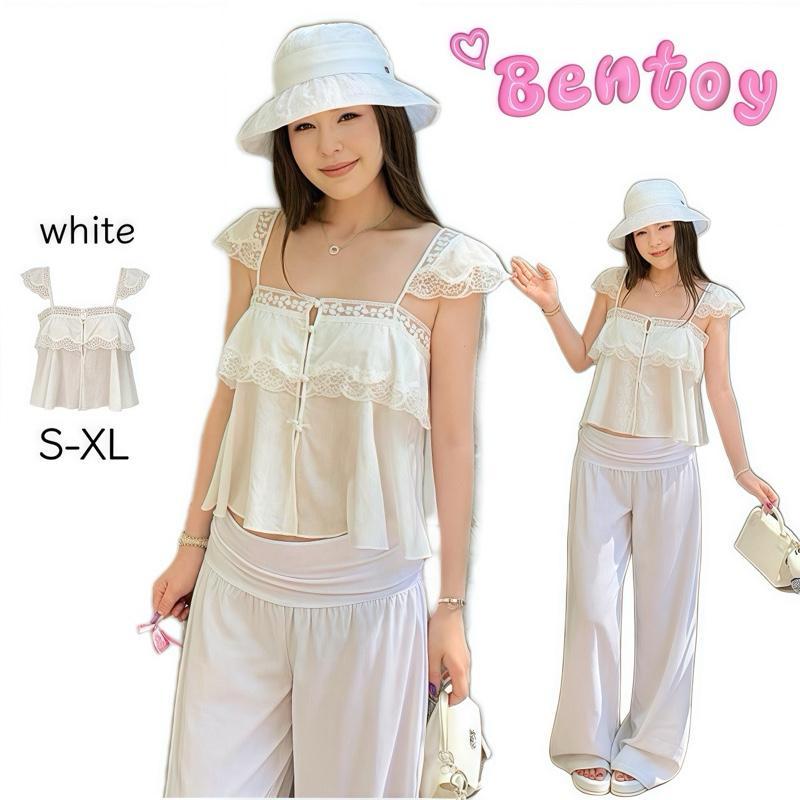 Bentoy 2946พร้อมส่ง เสื้อสายเดี่ยวสีขาว สไตล์เกาหลี มินิมอลผ้านิ่มทิ้งตัว มีไซส์ให้เลือก