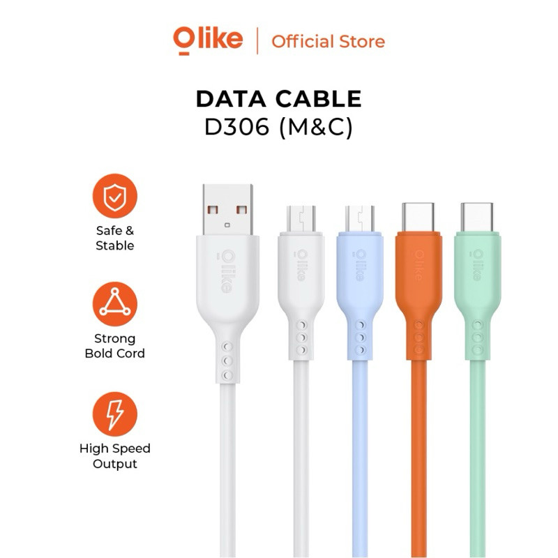 Olike D306M D306C Micro USB / Type-C / Lightning Fast Charging Data Cable