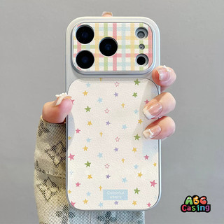 เคสไอโฟน17 เหมาะสำหรับ IPhone 15 11 12 17 13 14 16 Pro Max 14 15 16 Plus Air เคสโทรศัพท์รูปดาวห้าแฉกสีสันสดใส