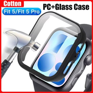 กระจกนิรภัย + PC สําหรับ Huawei Watch Fit 5 Pro ฝาครอบ All-Around PC กันชนป้องกันหน้าจอสําหรับ Huawei Watch Fit 4/3 Accesories
