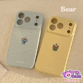 เคสไอโฟน17 สำหรับ IPhone  16 7 8 15 Plus XR X XS Max Air 12 15 11 13 14 Pro กรณีโทรศัพท์อ่อนนุ่มสำหรับช้างและลูกหมี