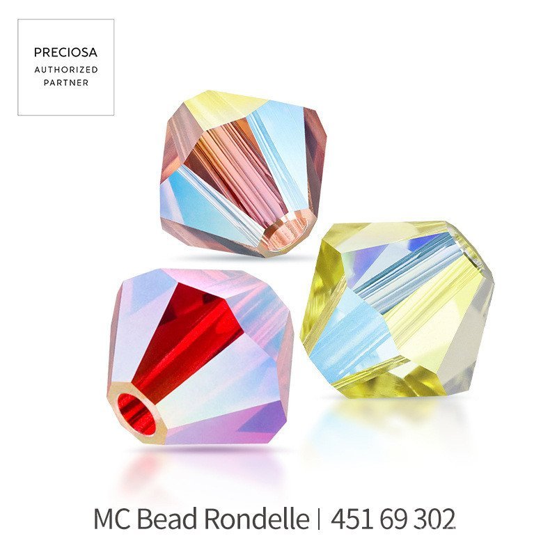 สร้อยข้อมือและสร้อยคอ ลูกปัดคริสตัล Symphony แบบหลวม ดีไซน์หรูหรา 4DSA