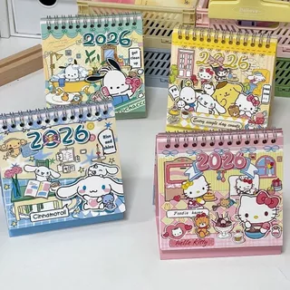 ปฏิทินสุนัข Pacha 2026 Sanrio การ์ตูน ins เครื่องประดับปฏิทินตั้งโต๊ะมูลค่าสูงนักเรียนการพิมพ์กราฟฟิตี