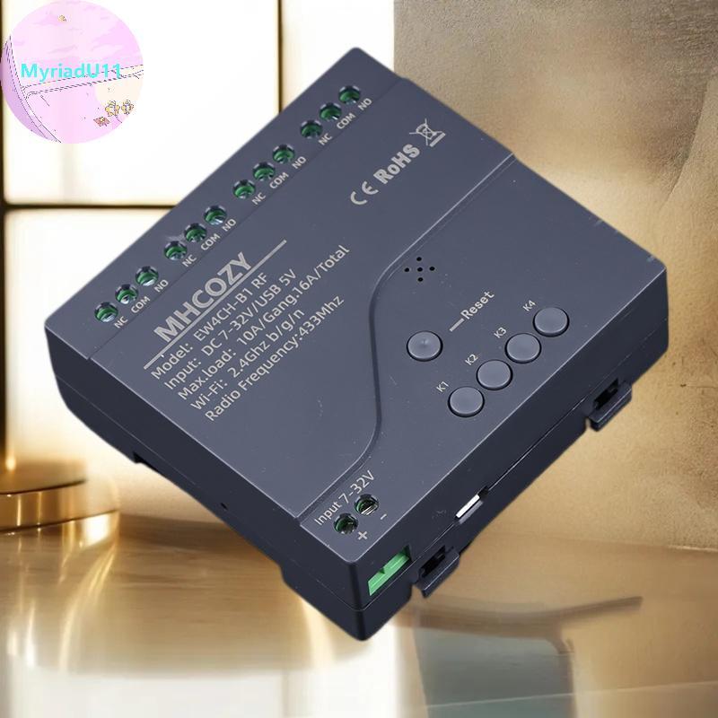 MyriadU 4CH Tuya Wifi สมาร์ท AC 220V 85-250V รีเลย์บ้านอัจฉริยะ Automation รีโมทคอนโทรลทํางานร่วมกับ