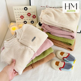 ชุดนอนกันหนาว ชุดนอนเซ็ต2ชิ้น เสื้อ+กางเกง ชุดกันหนาว2025 ผ้…