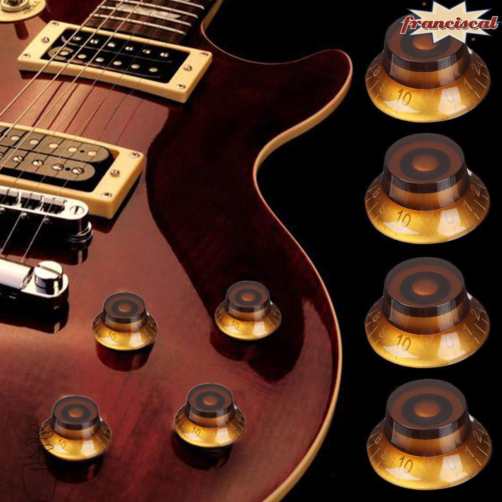 FRANCISCCAL Tone Volume Knob เปลี่ยนพลาสติกปฏิบัติ Bass Tuning Switch สําหรับ Les Paul LP